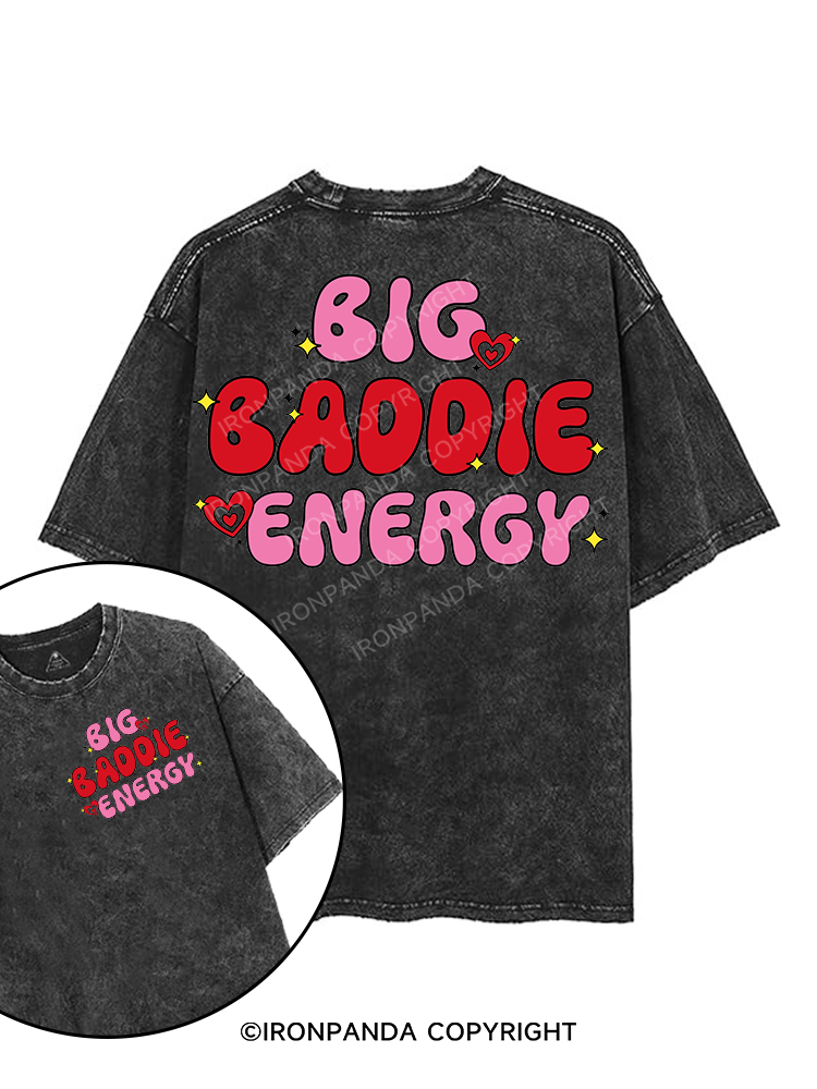 BIG BADDIE ENERGY printed Gym Shirt