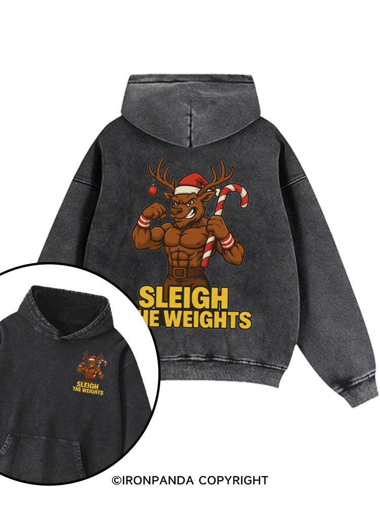 Sleigh the Weights Washed Gym Hoodie