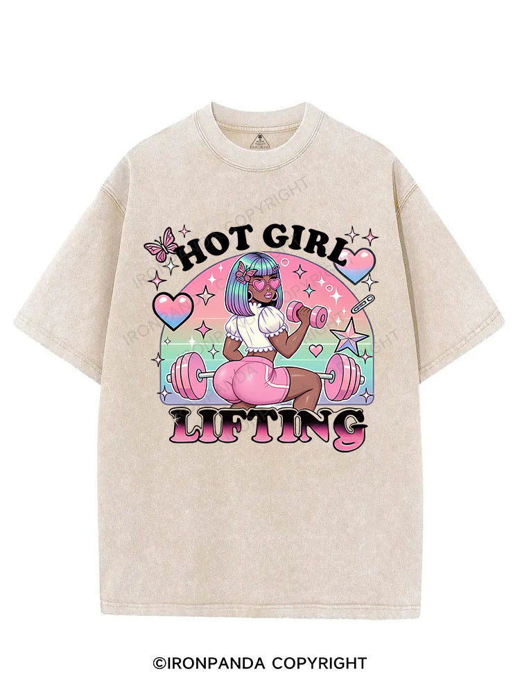 HOT GIRL LIFTING VINTAGE GYM SHIRT