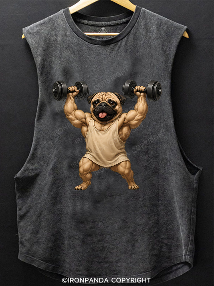 Muscle Poodle Scoop Bottom Cotton Tank