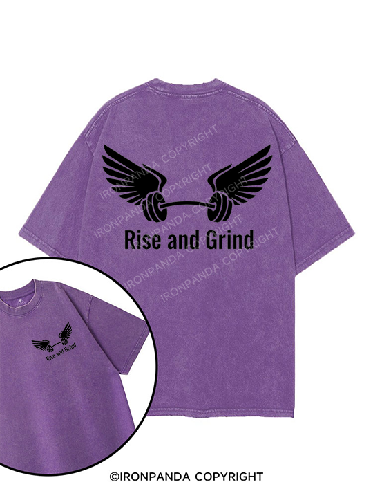 rise and grind printed Gym Shirt