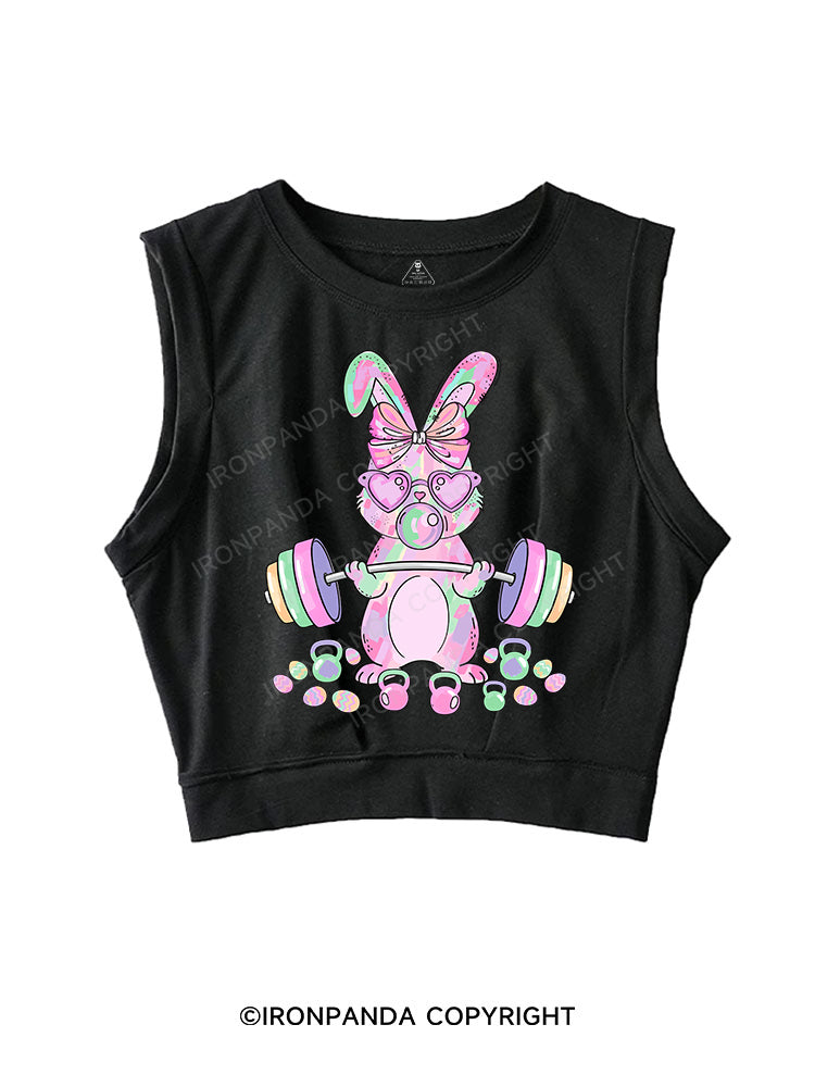Fit Bunny Easter SLEEVELESS CROP TOPS