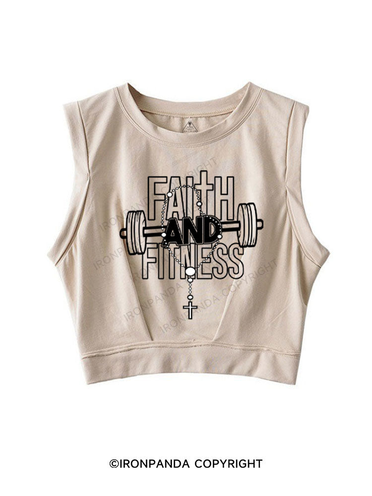 FAITH AND FITNESS SLEEVELESS CROP TOPS