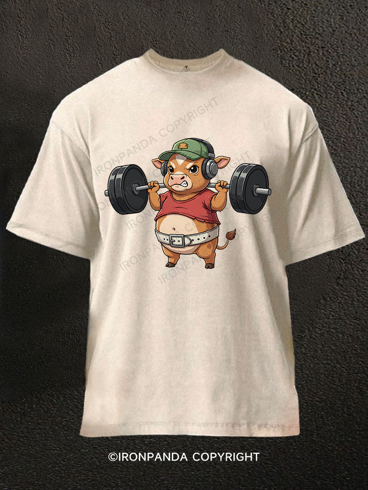 MooStrength Washed Gym Shirt