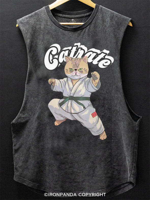 Catnate Karate Cat Scoop Bottom Cotton Tank