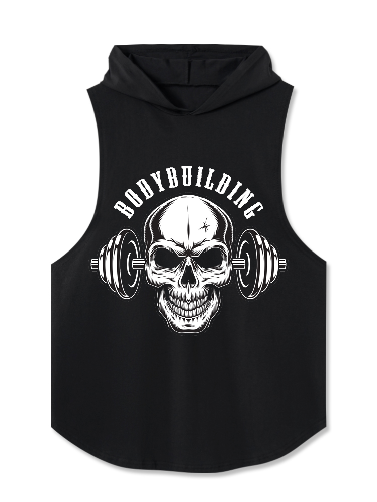 bodybuilding Skull Hooded Tank