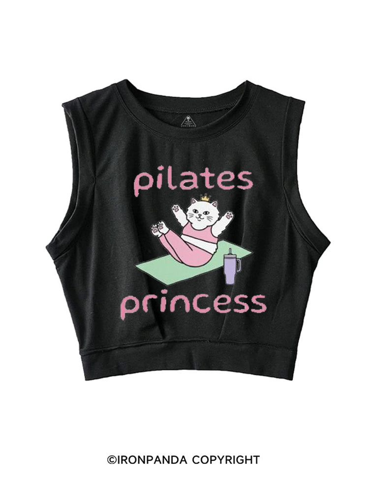 PILATES PRINCESS GYM KITTY SLEEVELESS CROP TOPS