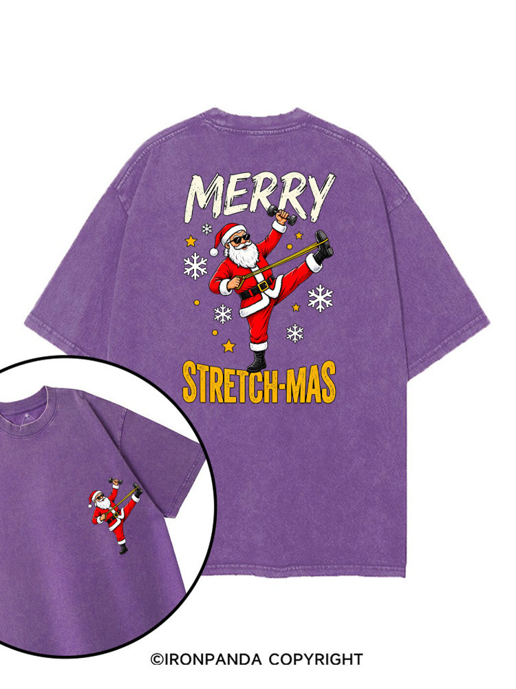 Merry Stretchmas printed Gym Shirt
