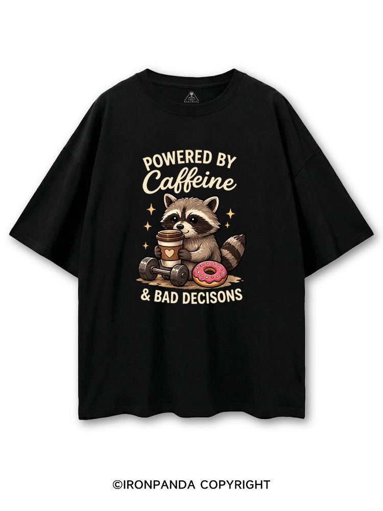POWERED BY CAFFEINE & BAD DECISIONS RACCOON COTTON PUMP COVER