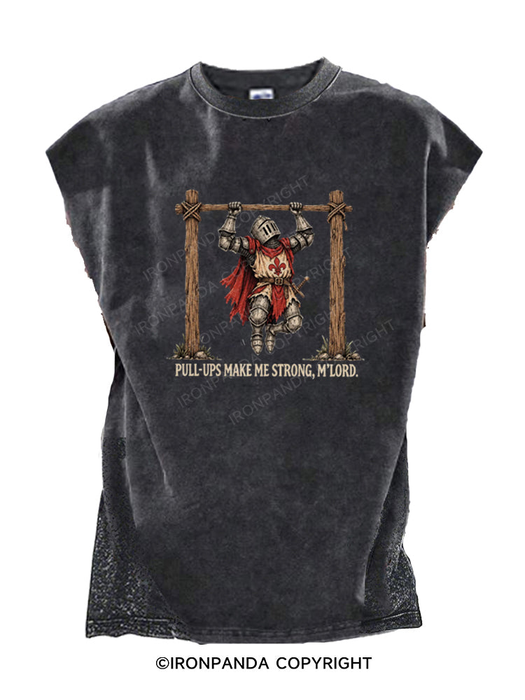 PULL-UPS MAKE ME STRONG Cut Off Tank