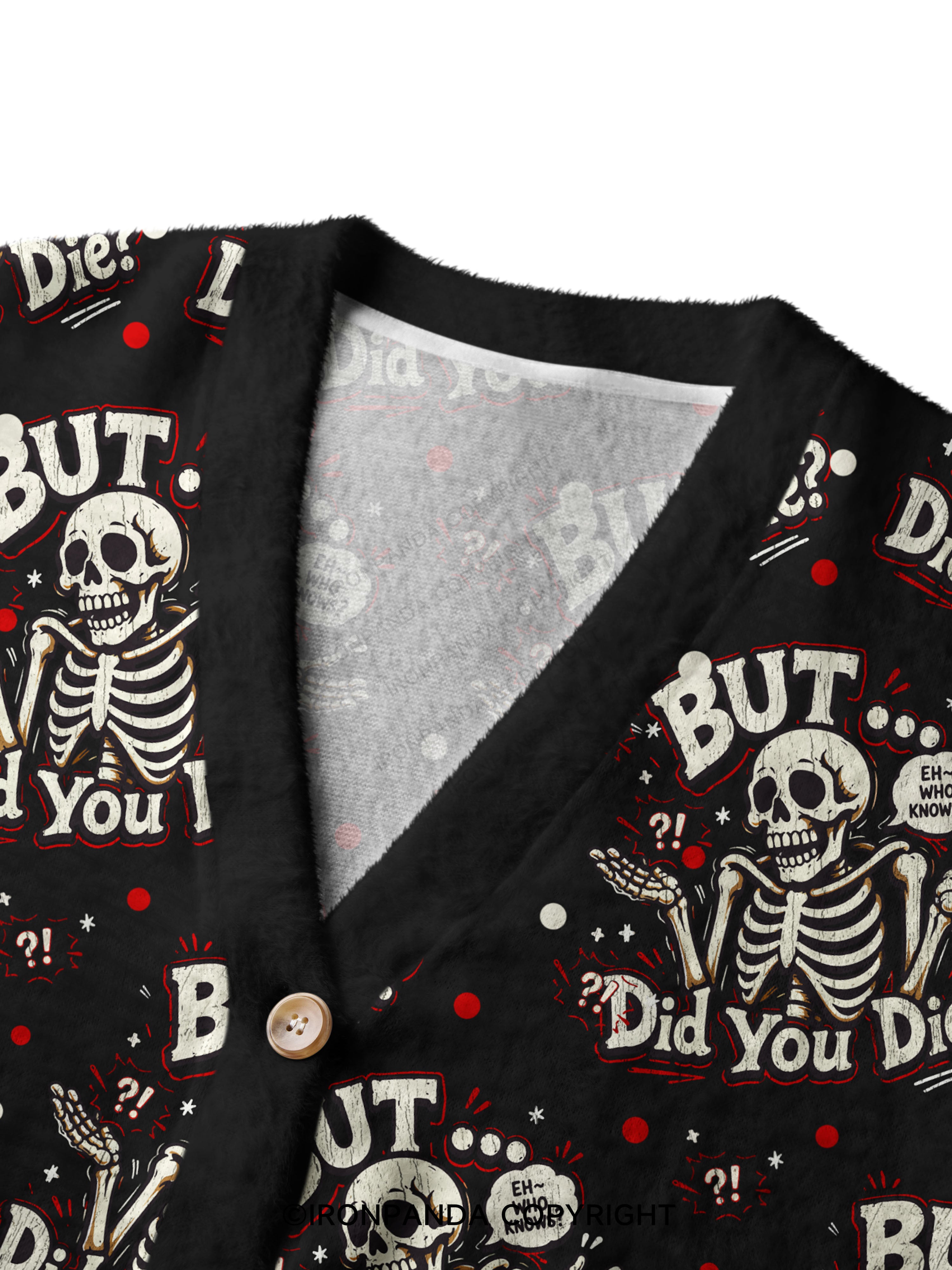 BUT… DID YOU DIE? Crop Ugly Cardigan Sweater