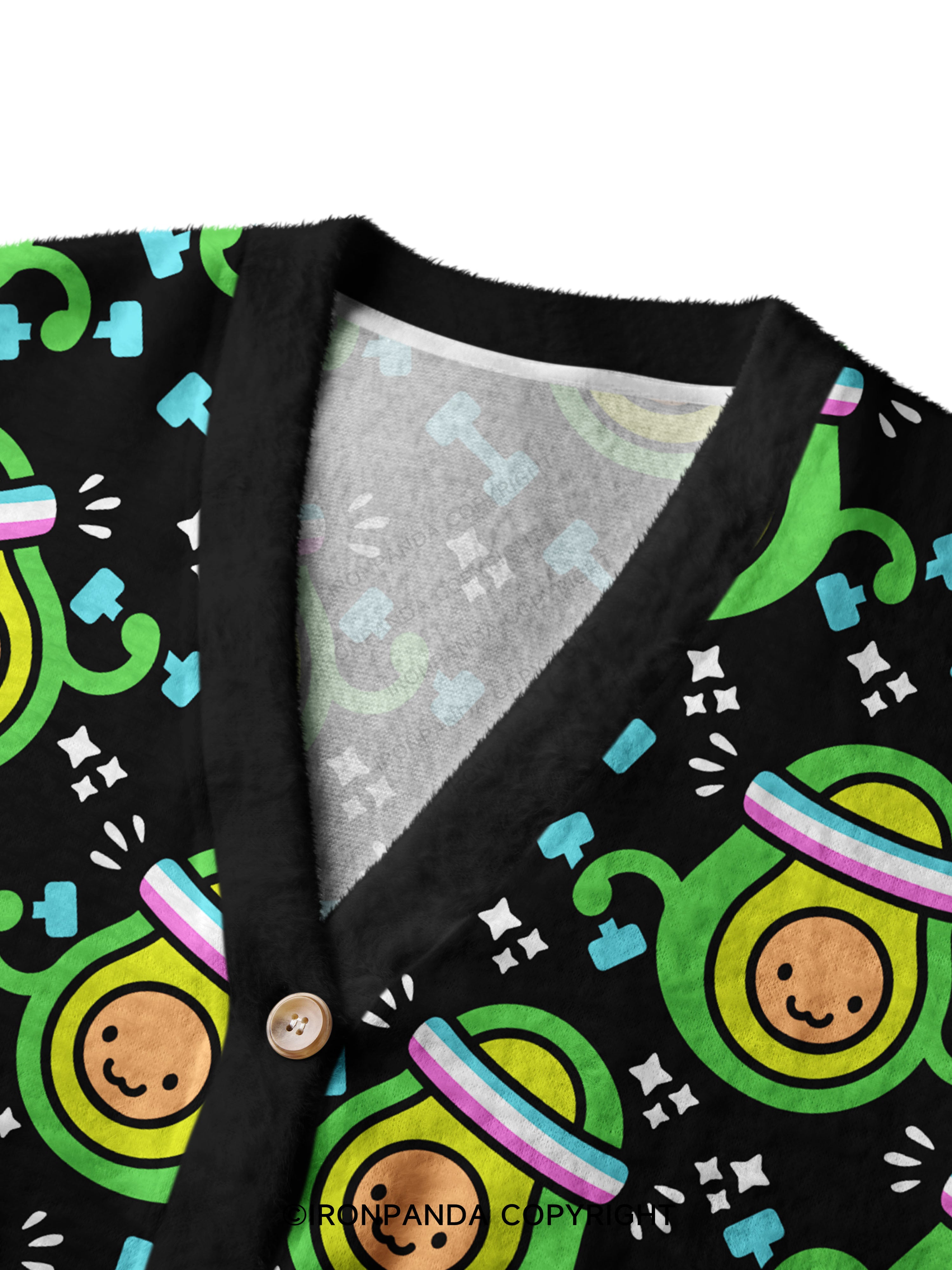 LIL BIT FIT LIL BIT FAT Crop Ugly Cardigan Sweater