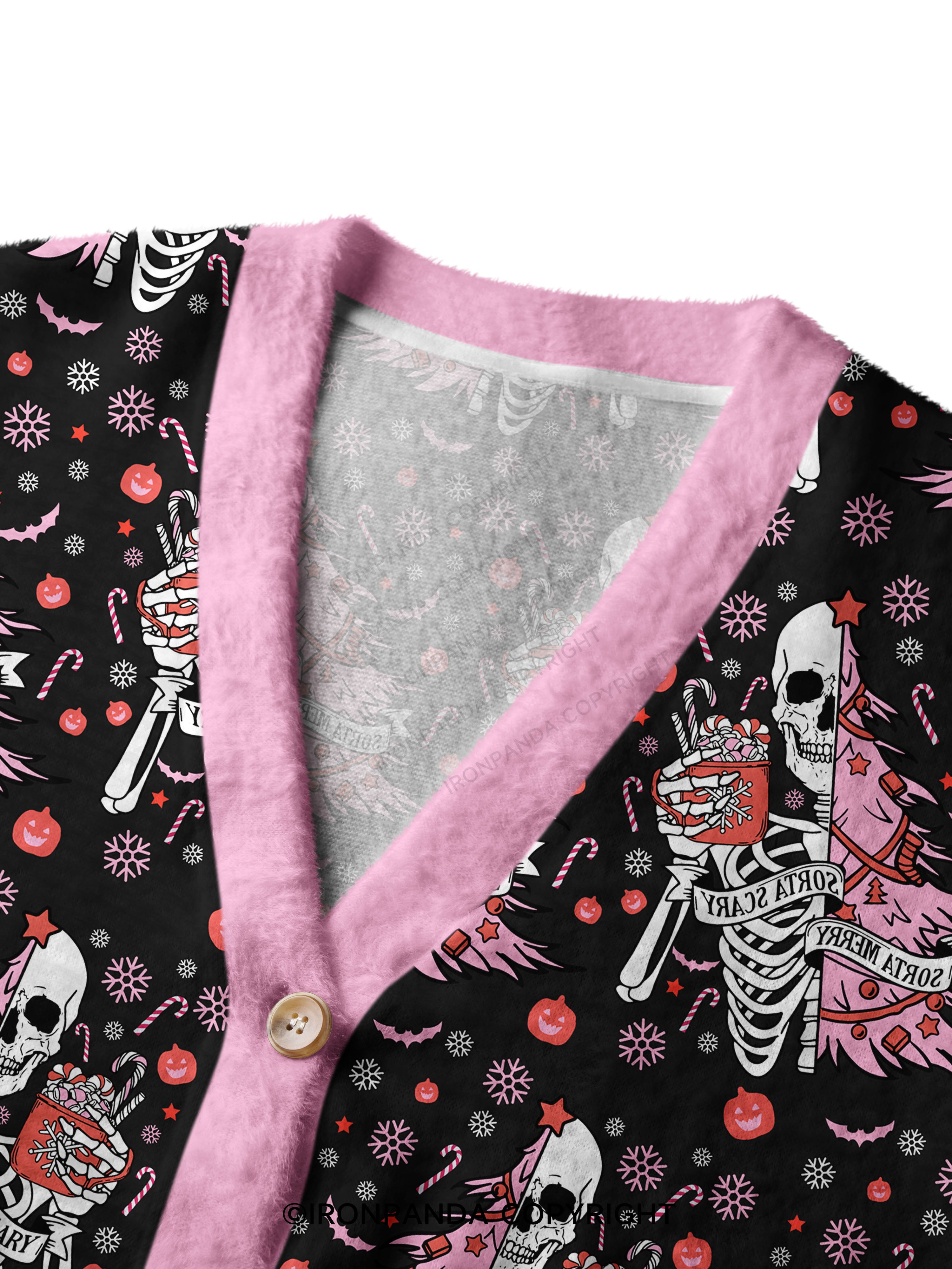 SORTA MERRY SORTA SCARY Crop Ugly Cardigan Sweater