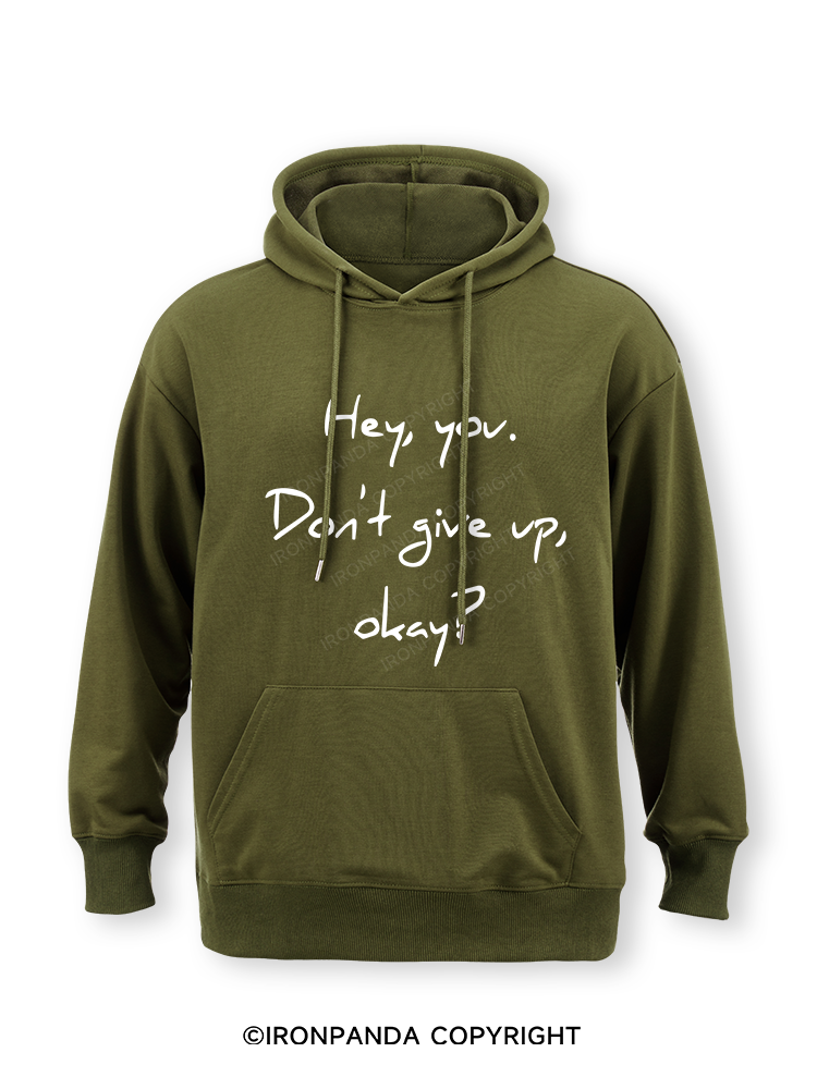 hey you don't give up Classic Gym Hoodie