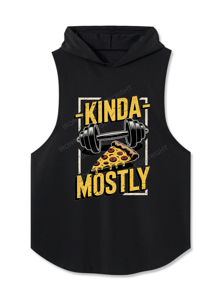 Kinda Fit Mostly Fat Pizza Hooded Tank