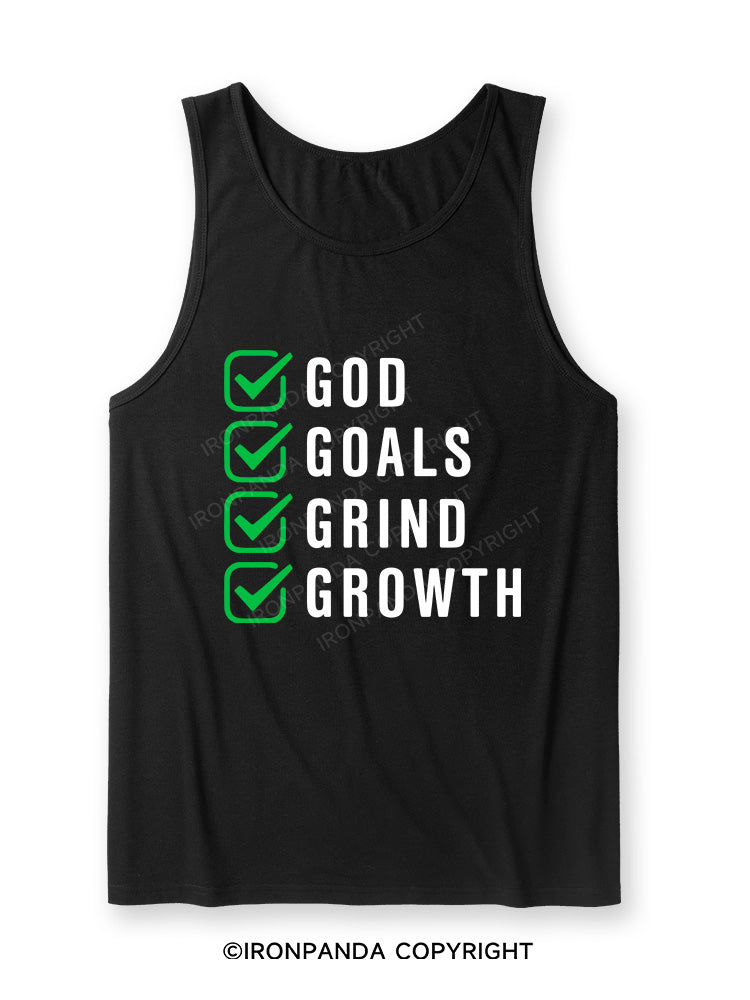 God Goals Grind Growth Ultra Soft Heather Tank