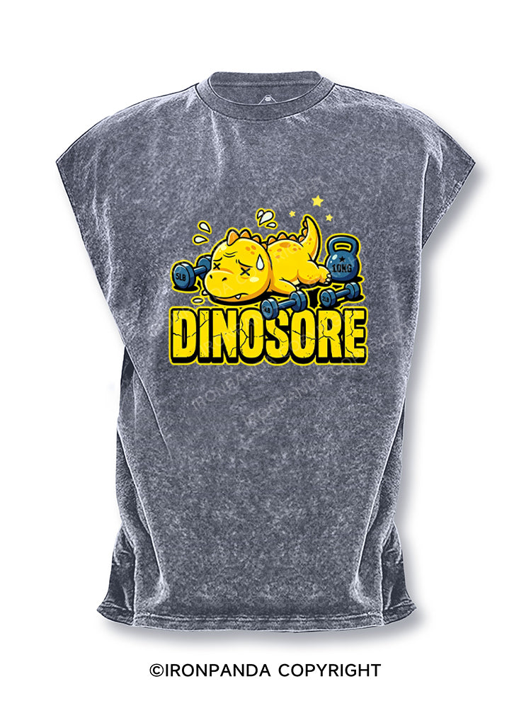 Funny Dinosaur Gym Workout Cut Off Tank