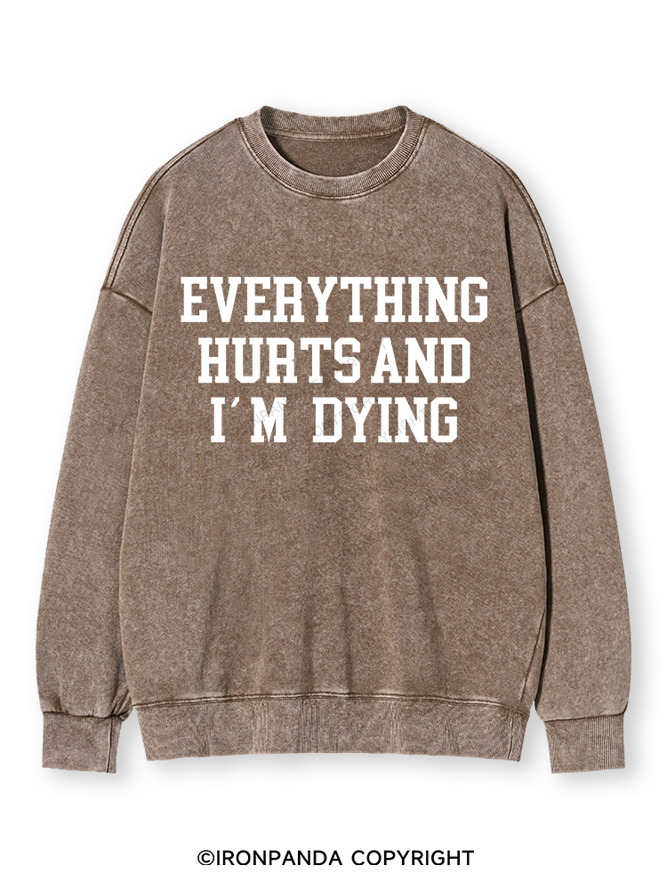 EVERYTHING HURTS AND I'M DYING Washed Sweatshirt