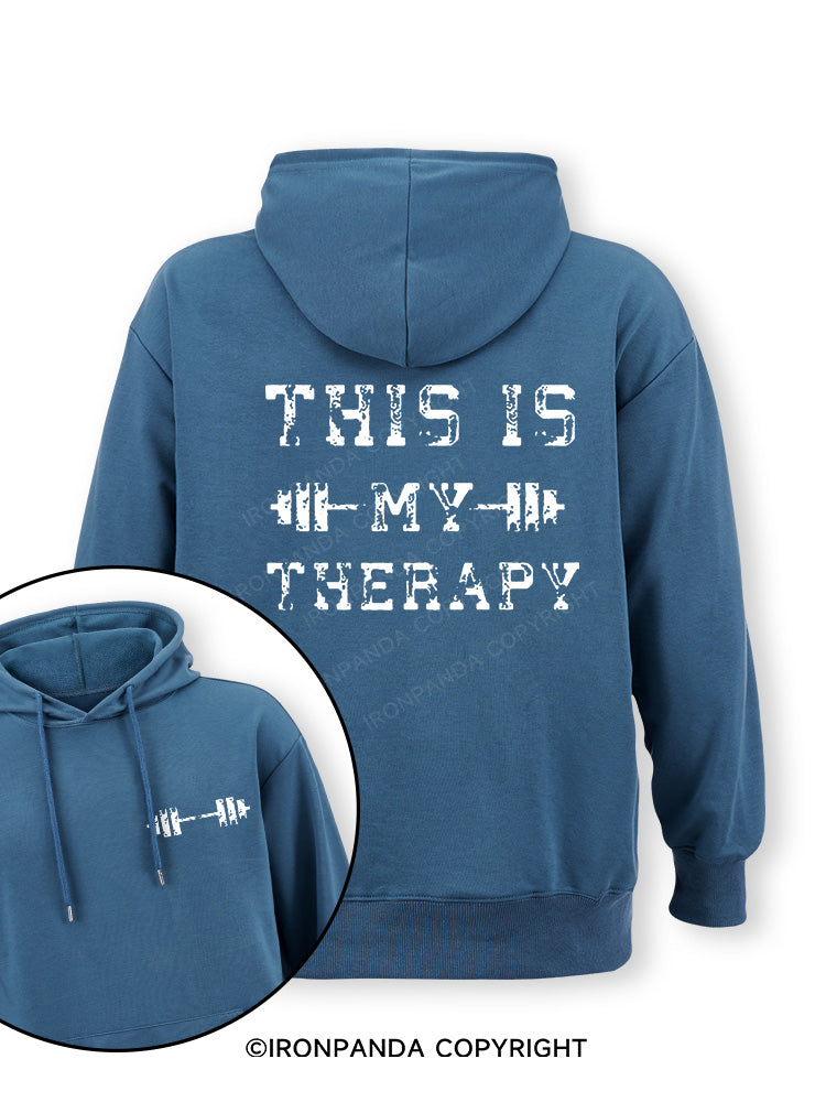 THIS IS MY THERAPY Double-Sided Printed Classic Gym Hoodie