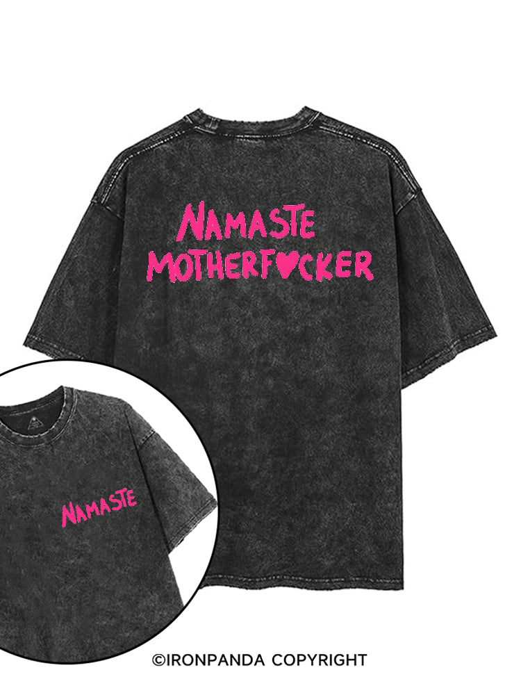 NAMASTE MOTHERF❤CKER printed Gym Shirt