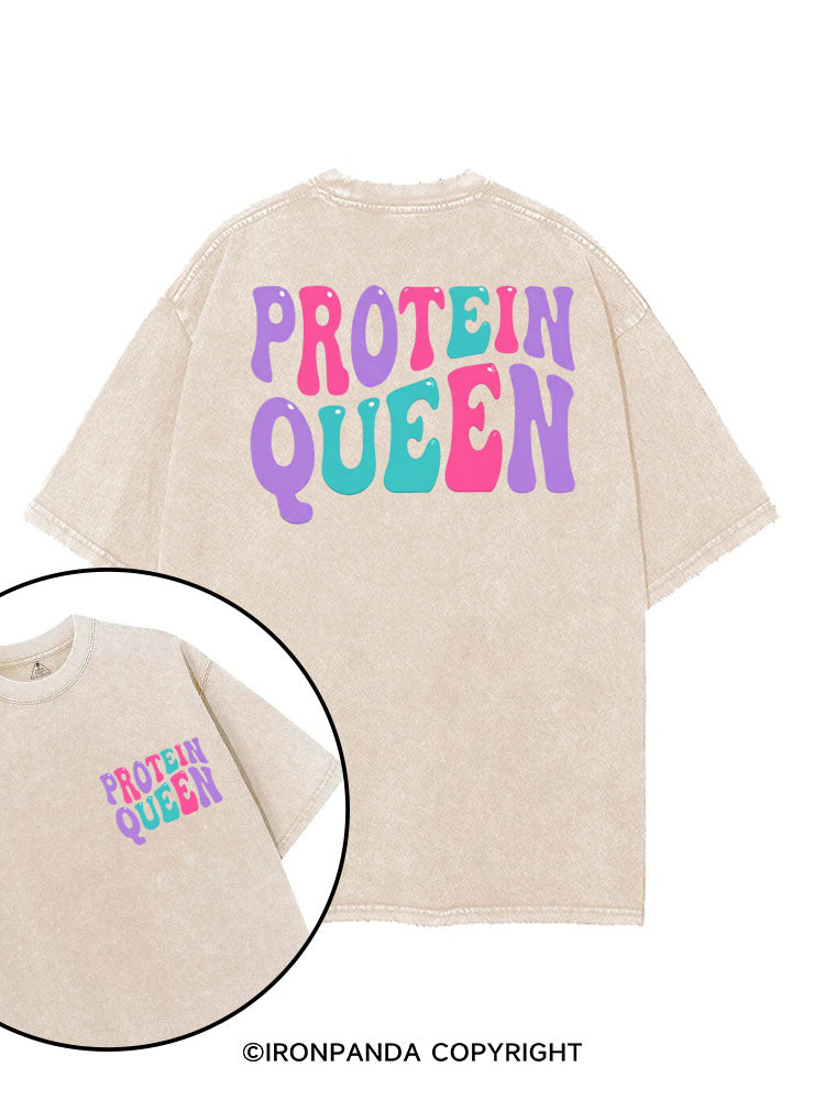PROTEIN QUEEN printed Gym Shirt