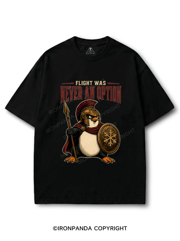 Flight Was Never an Option Spartan Penguin Warrior COTTON PUMP COVER