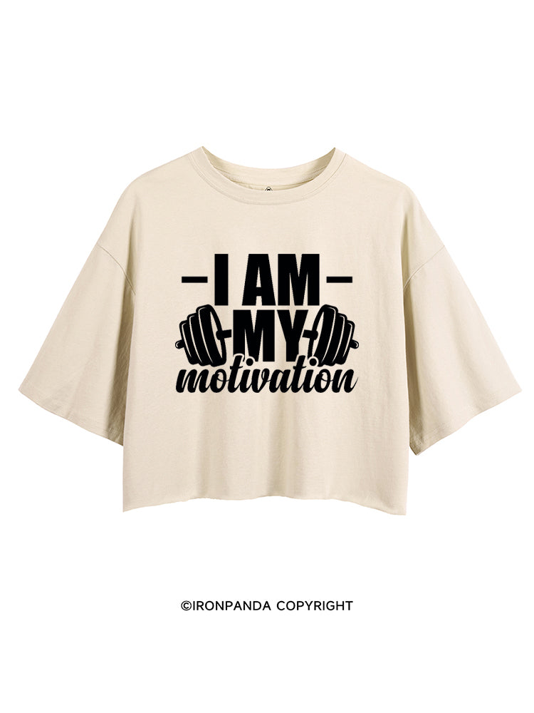 I AM MY MOTIVATION CROP TOPS