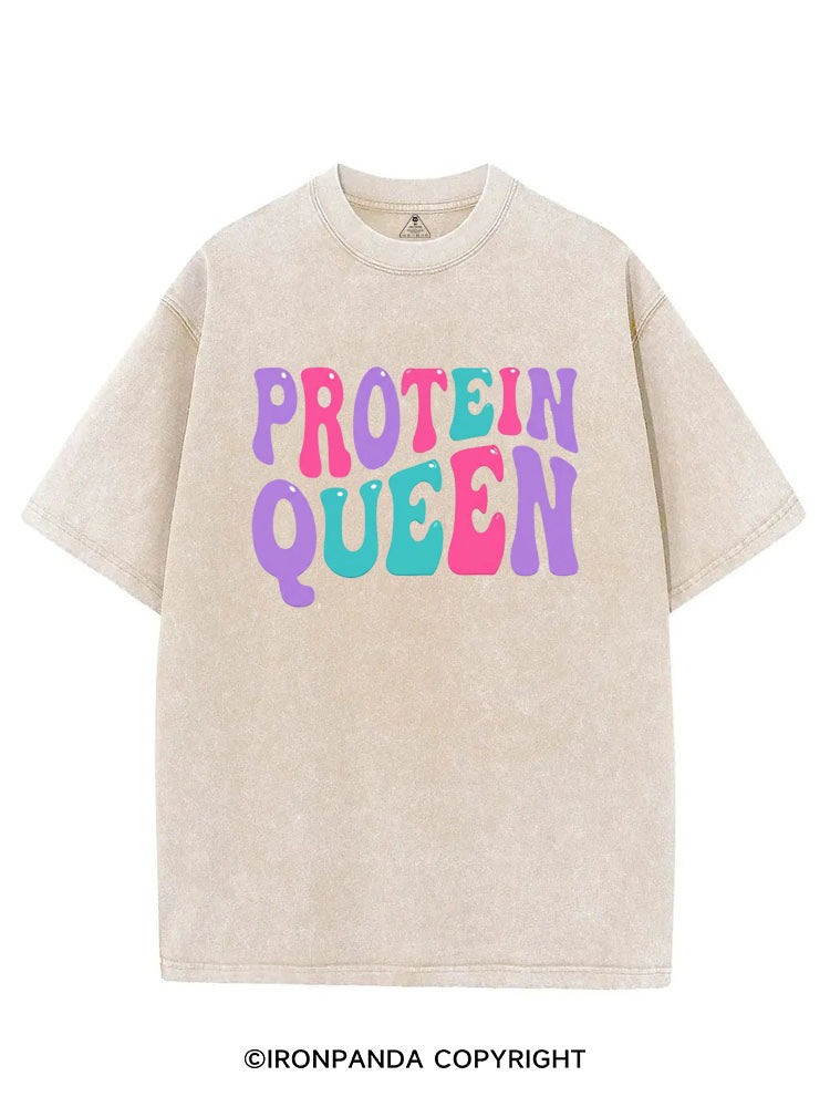 PROTEIN QUEEN VINTAGE GYM SHIRT