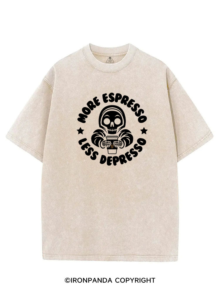 More Espresso Less Depresso VINTAGE GYM SHIRT