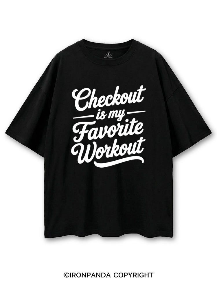 CHECKOUT IS MY FAVORITE WORKOUT COTTON PUMP COVER