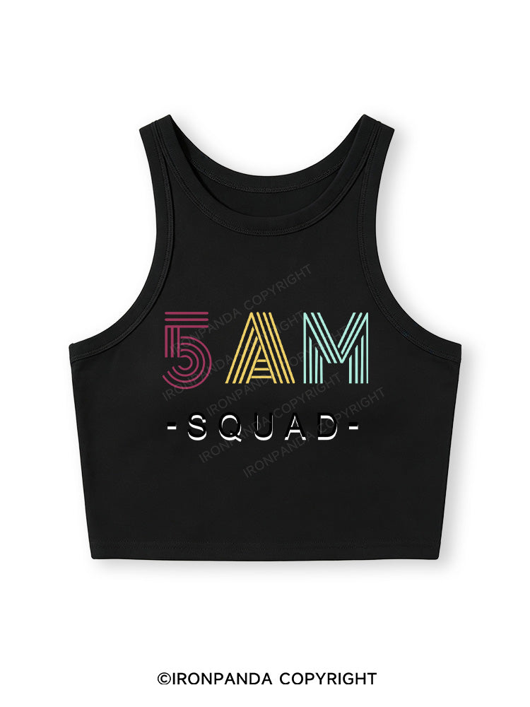 5 AM SQUAD Fitted Crop Tank Top
