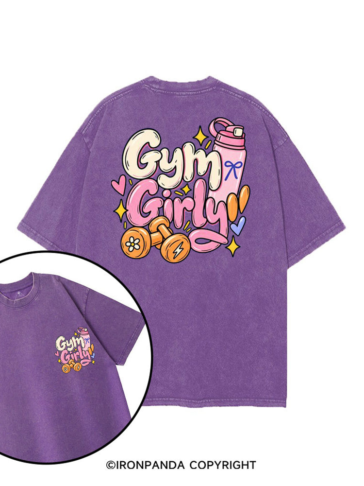 GYM GIRLY FUNNY WORKOUT printed Gym Shirt