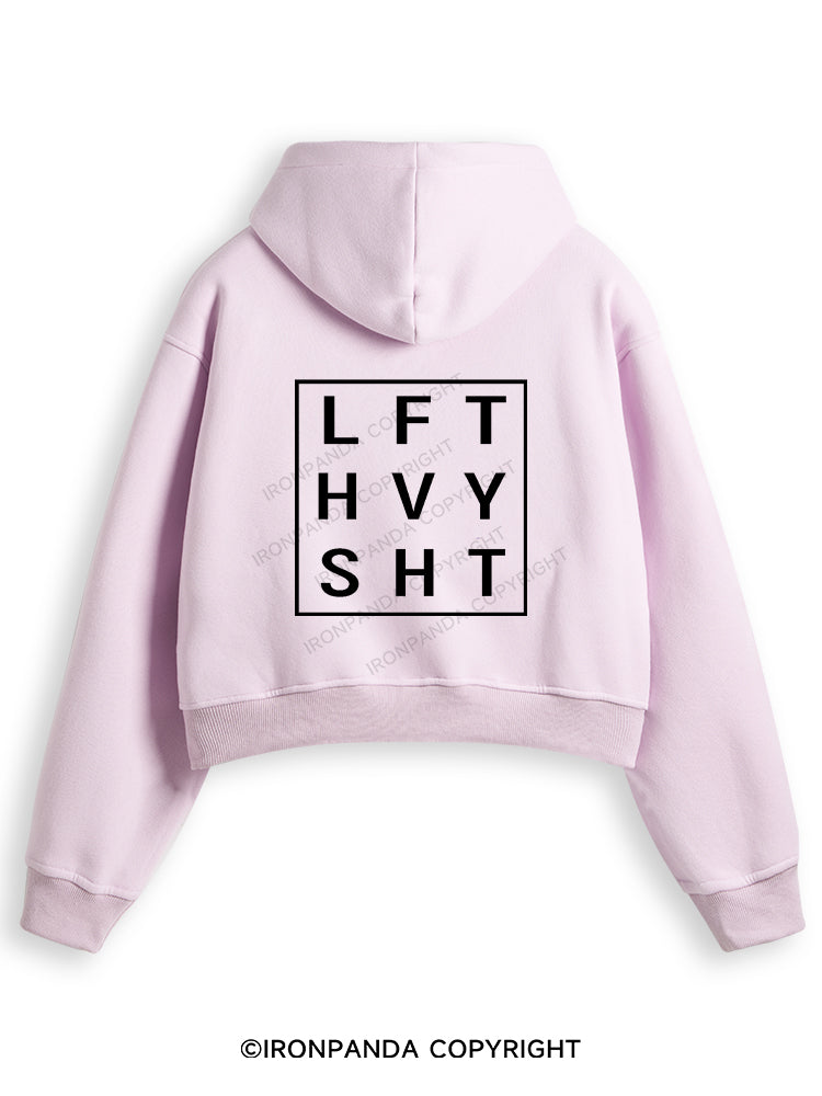 LFT HVY SHT Fleece Crop Zip Up Hoodie
