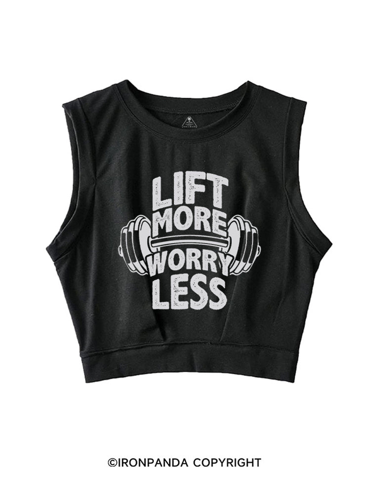 Lift More Worry Less Positive Gym SLEEVELESS CROP TOPS