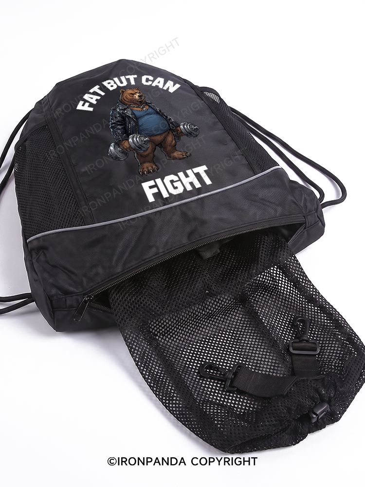 Fat But Can Fight Gym Drawstring Bag