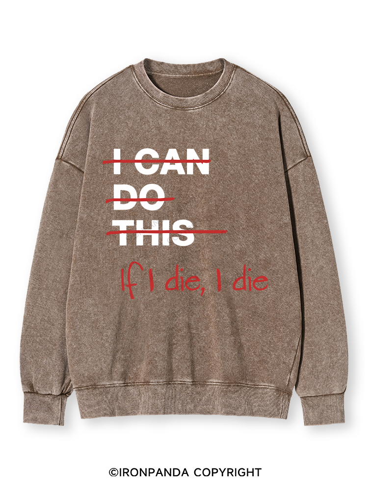 IF I DIE I DIE Washed Sweatshirt