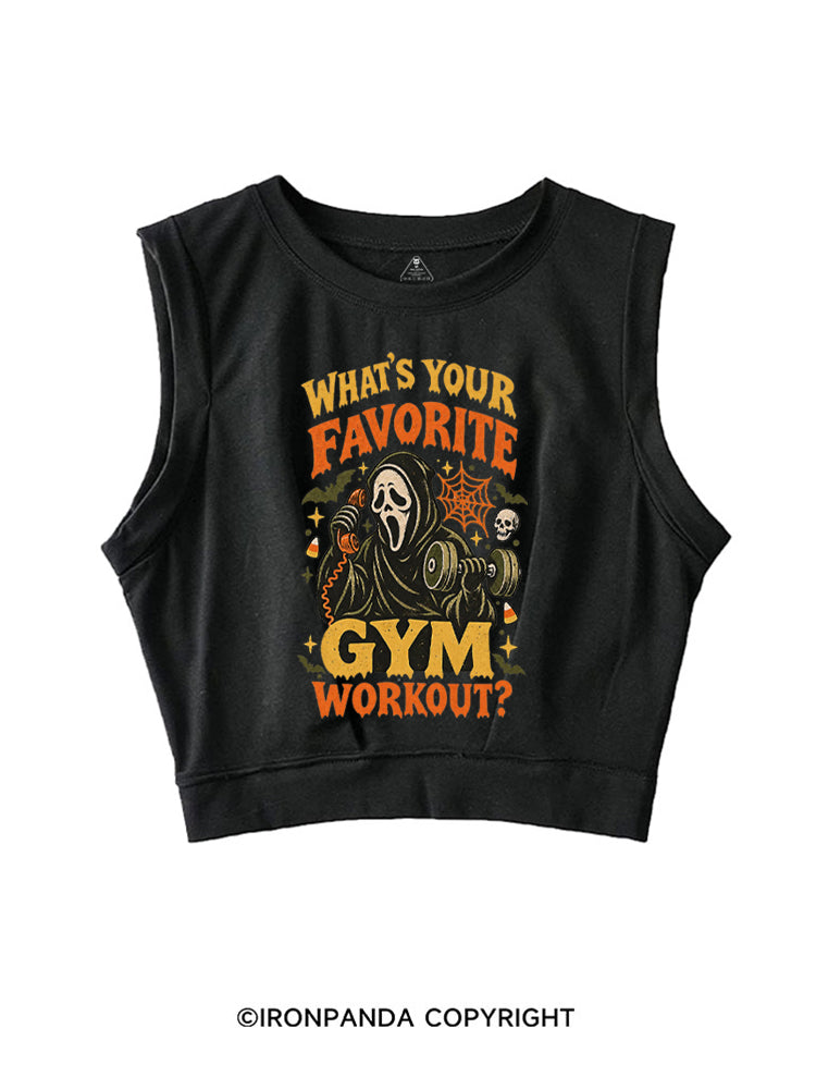 WHAT'S YOUR FAVORITE GYM WORKOUT GYM REAPER SLEEVELESS CROP TOPS