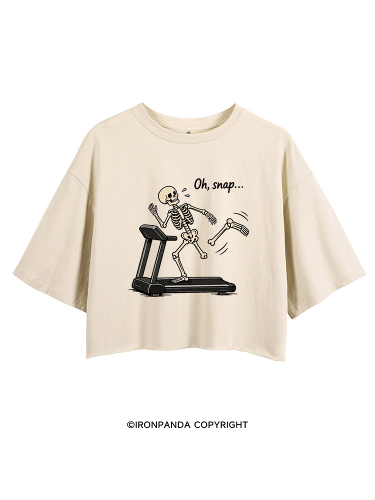 Oh Snap Funny Skeleton CROP TOPS