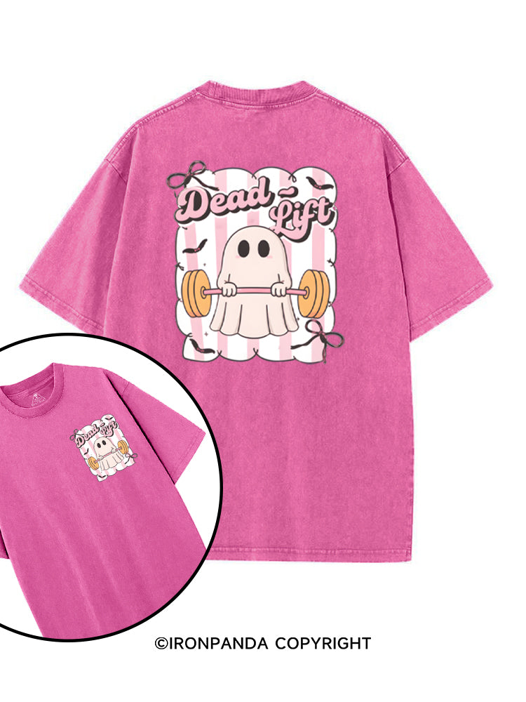Cute Ghost Lifting printed Gym Shirt