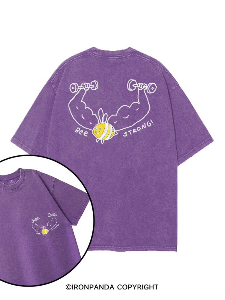 BEE STRONG! FUNNY GYM printed Gym Shirt