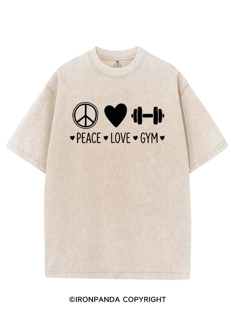 Peace Love Gym VINTAGE GYM SHIRT