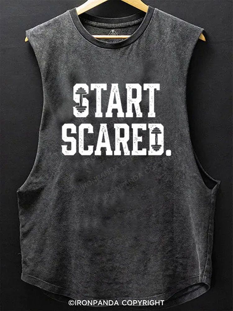 Start Scared Scoop Bottom Cotton Tank