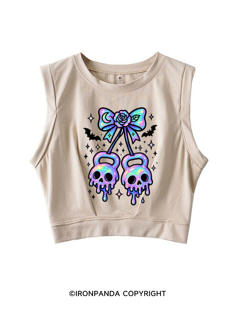 GHOST DRIP KETTLEBELLS SLEEVELESS CROP TOPS