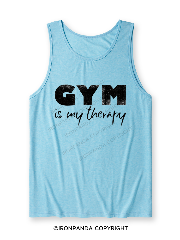 GYM IS MY THERAPY Ultra Soft Heather Tank