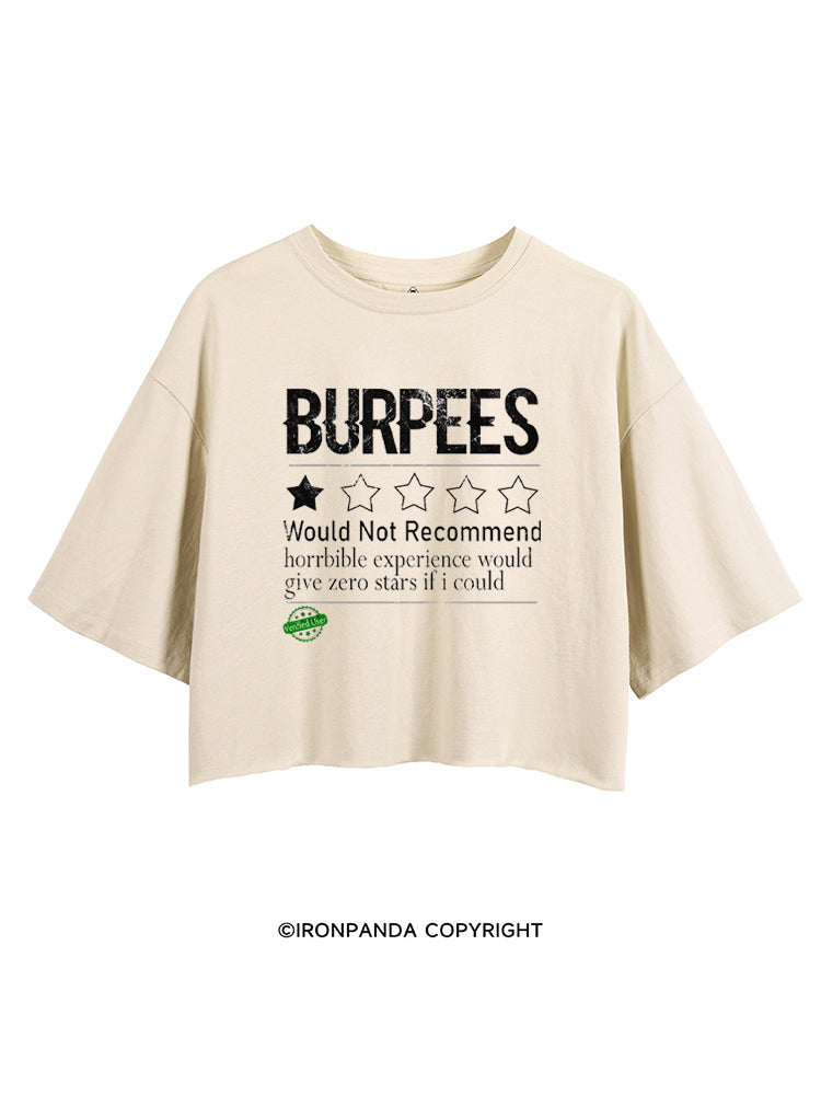 BURPEES 1 STAR WOULD NOT RECOMMEND CROP TOPS