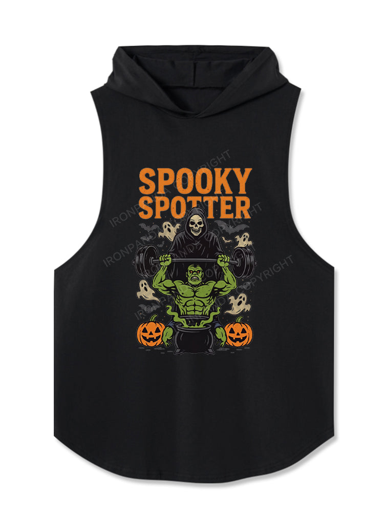 Spooky Spotter Skeleton Halloween Hooded Tank
