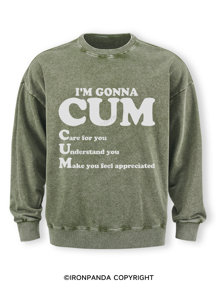I’M GONNA CUM Washed Sweatshirt