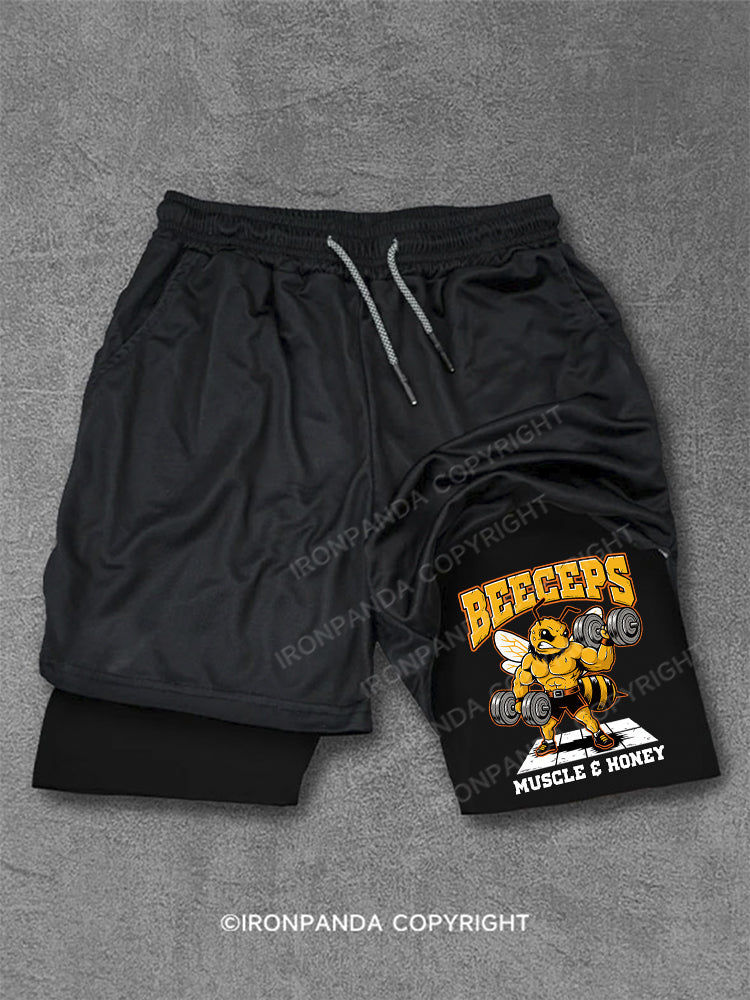 BEECEPS MUSCLE & HONEY Performance Training Shorts