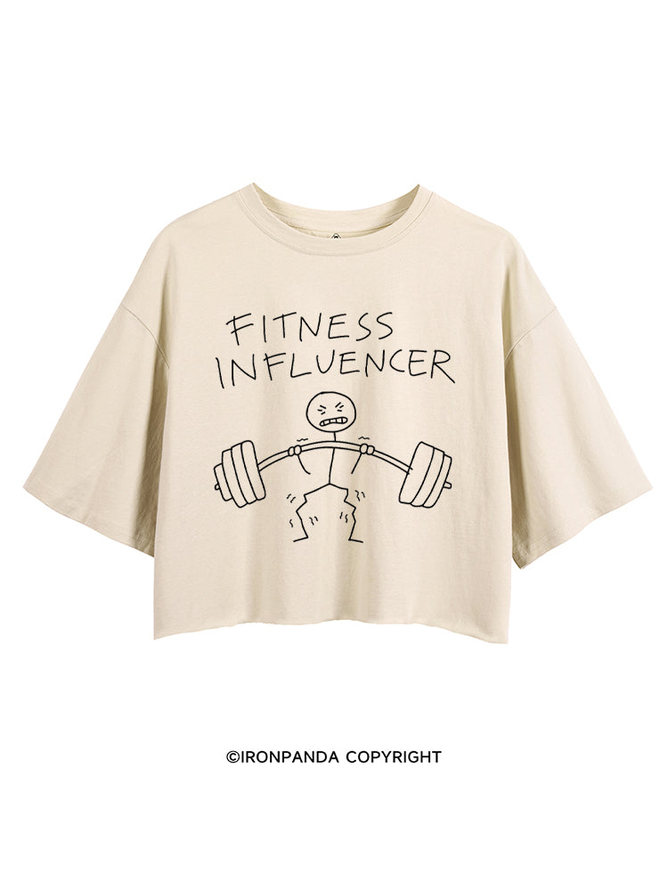 FITNESS INFLUENCER FUNNY GYM CROP TOPS