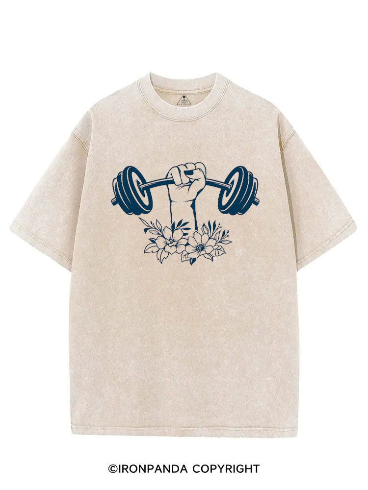 FLOWER POWERLIFTING VINTAGE GYM SHIRT